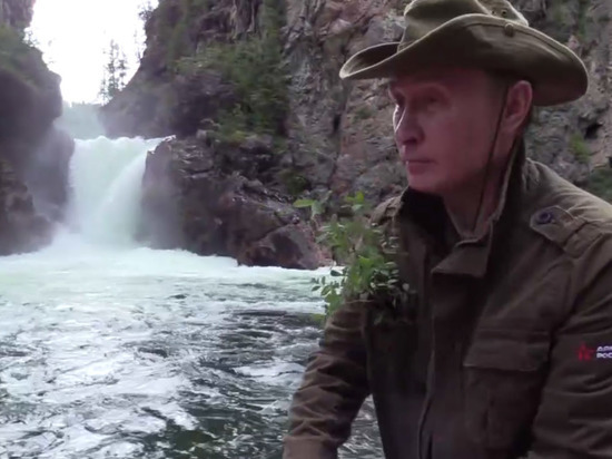 Путин в Сибири сидел на подножном корму и щучьих котлетках Путин в Сибири сидел на подножном корму и щучьих котлетках